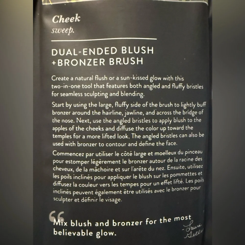 💄 New! Laura Geller Dual Ended Blush & Bronzer Brush